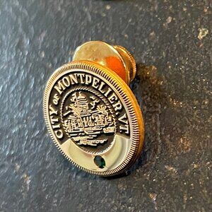 Vintage City of Monrtpelier, Vermont Tie Tack Lapel Pin